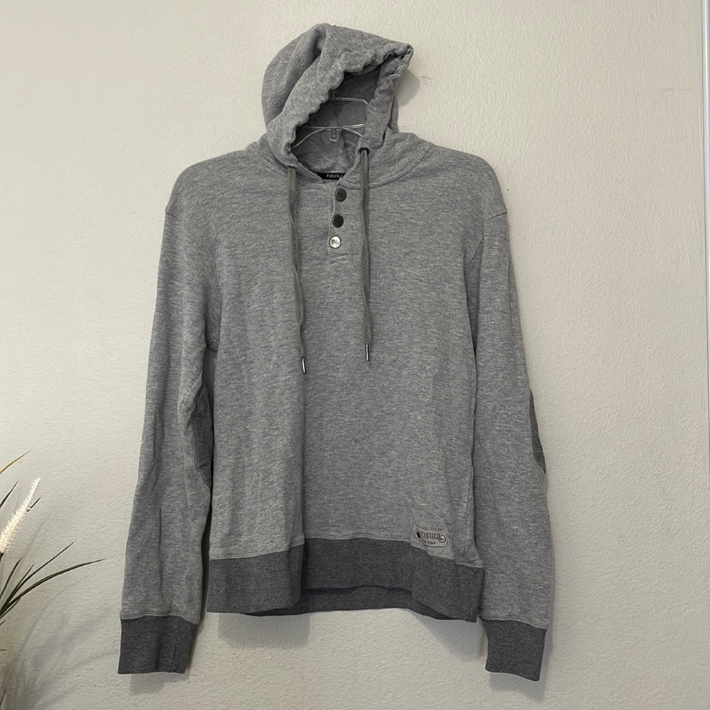 PARASUCO MENS PULLOVER GRAY HOODIE